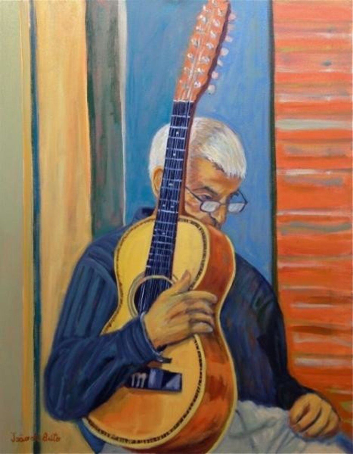 15 String Mistress, Oil on canvas